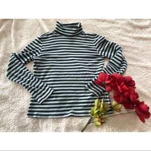 Striped Long Sleeve Turtle Neck